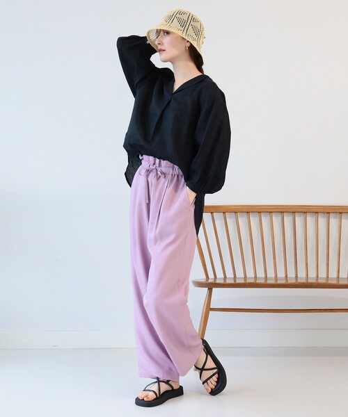 Ray BEAMS（レイビームス）の「Ray BEAMS / リネン スキッパー シャツ（シャツ/ブラウス・レディース・ブルー/ブラック/ホワイト/ミント・ONE SIZE）」の13枚目の写真