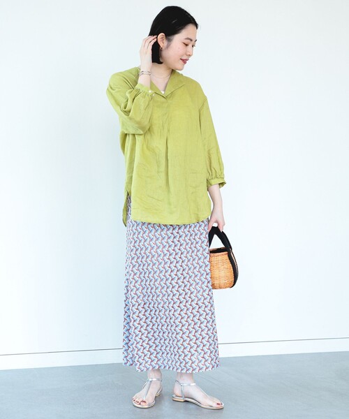 Ray BEAMS（レイビームス）の「Ray BEAMS / リネン スキッパー シャツ（シャツ/ブラウス・レディース・ブルー/ブラック/ホワイト/ミント・ONE SIZE）」の20枚目の写真