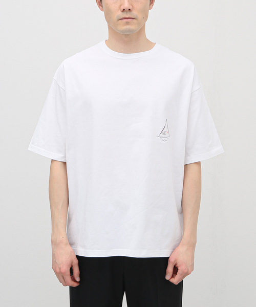 m's braque(エムズブラック)の「【m's braque / エムズ ブラック】ハーフスリーブtee SEA(Tシャツ/カットソー・メンズ・ホワイト・MEDIUM)」の4枚目の写真