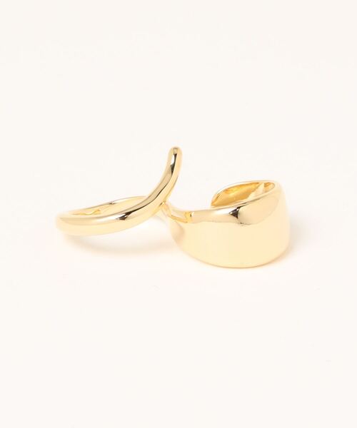 DouDou（ドゥドゥ）の「ダブルフィンガーリング#4（リング・レディース・シルバー/ゴールド・FREE）」の4枚目の写真