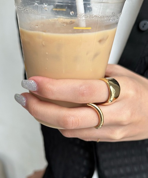 DouDou（ドゥドゥ）の「ダブルフィンガーリング#4（リング・レディース・シルバー/ゴールド・FREE）」の3枚目の写真