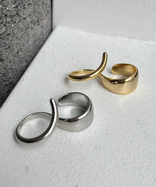 DouDou（ドゥドゥ）の「ダブルフィンガーリング#4（リング・レディース・シルバー/ゴールド・FREE）」の6枚目の写真