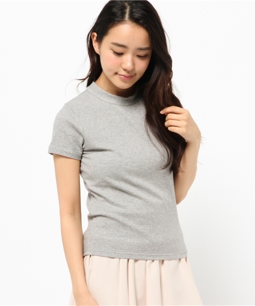 mystic(ミスティック)の「テレコTee(Tシャツ/カットソー・レディース・ホワイト/グレー/ブラック・フリ-)」の3枚目の写真