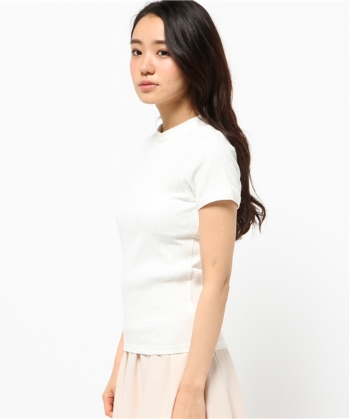 mystic(ミスティック)の「テレコTee(Tシャツ/カットソー・レディース・ホワイト/グレー/ブラック・フリ-)」の5枚目の写真