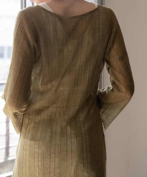 WILLFULLY（ウィルフリー）の「crochet 2way medium knit OP 