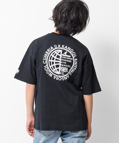 KANGOL KIDS(カンゴールキッズ)の「KANGOL 別注INTERNATIONALビッグTシャツ(Tシャツ/カットソー・キッズ・オフホワイト/ブラック/チャコールグレー・130/150/140/120)」の1枚目の写真