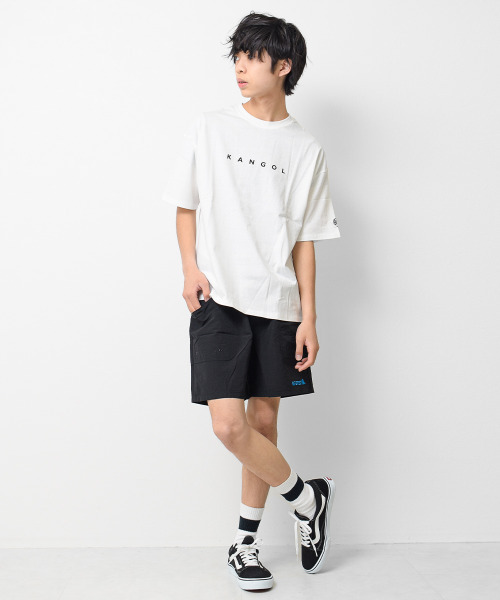 KANGOL KIDS(カンゴールキッズ)の「KANGOL 別注INTERNATIONALビッグTシャツ(Tシャツ/カットソー・キッズ・オフホワイト/ブラック/チャコールグレー・130/150/140/120)」の6枚目の写真