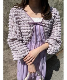 ぽこぽこショートカーディガン