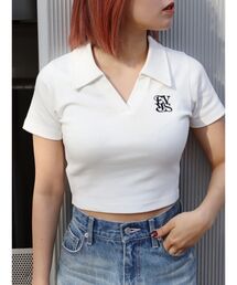 シャツショートトップス