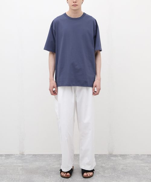 417 EDIFICE(フォーワンセブンエディフィス)の「シルキーニュアンス クルーネック Tシャツ(Tシャツ/カットソー・メンズ・ホワイト/ベージュ/グレー/コバルトブルー・SMALL/MEDIUM/LARGE)」の5枚目の写真