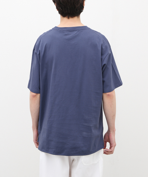 417 EDIFICE(フォーワンセブンエディフィス)の「シルキーニュアンス クルーネック Tシャツ(Tシャツ/カットソー・メンズ・ホワイト/ベージュ/グレー/コバルトブルー・SMALL/MEDIUM/LARGE)」の8枚目の写真