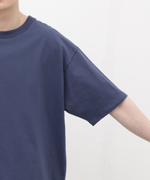 417 EDIFICE(フォーワンセブンエディフィス)の「シルキーニュアンス クルーネック Tシャツ(Tシャツ/カットソー・メンズ・ホワイト/ベージュ/グレー/コバルトブルー・SMALL/MEDIUM/LARGE)」の11枚目の写真