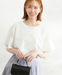 ROPE' PICNIC | 洗える・リンクコーデ/袖シアーカットトップス(Tシャツ/カットソー)