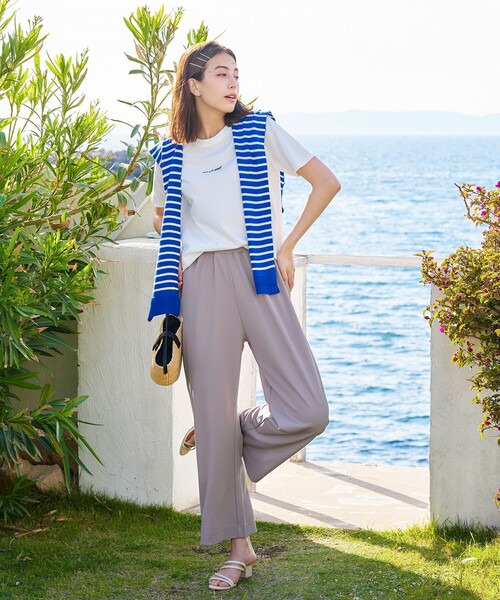 Tiaclasse(ティアクラッセ)の「【洗える】カットツイルセットアップ(2点セット)(セットアップ・レディース・ブルー/ベージュ/ブラック・L/M)」の16枚目の写真