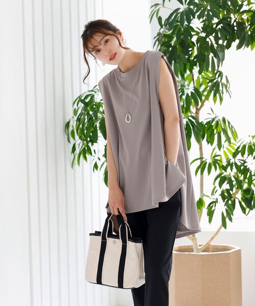 Tiaclasse(ティアクラッセ)の「【洗える】カットツイルセットアップ(2点セット)(セットアップ・レディース・ブルー/ベージュ/ブラック・L/M)」の21枚目の写真