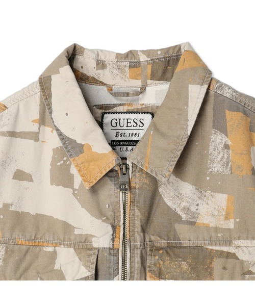 Guess（ゲス）の「Desert Harrington Jacket（ミリタリージャケット・メンズ・カモフラージュ/ブルー・LARGE/MEDIUM/X-LARGE/SMALL）」の4枚目の写真