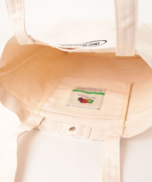 FRUIT OF THE LOOM（フルーツオブザルーム）の「CLASSIC EMB TOTE BAG（トートバッグ・メンズ・カーキ/ブラック/オフホワイト/レンガ/ベージュ・FREE）」の8枚目の写真
