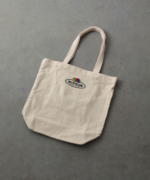 FRUIT OF THE LOOM（フルーツオブザルーム）の「CLASSIC EMB TOTE BAG（トートバッグ・メンズ・カーキ/ブラック/オフホワイト/レンガ/ベージュ・FREE）」の2枚目の写真