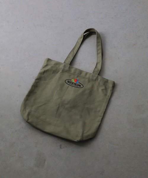 FRUIT OF THE LOOM（フルーツオブザルーム）の「CLASSIC EMB TOTE BAG（トートバッグ・メンズ・カーキ/ブラック/オフホワイト/レンガ/ベージュ・FREE）」の5枚目の写真