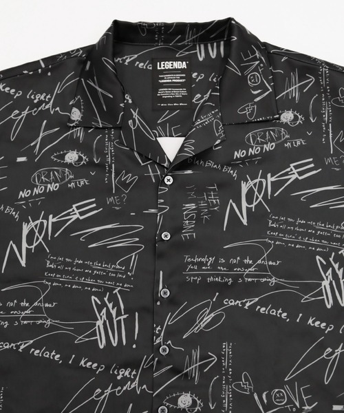LEGENDA(レジェンダ)の「レジェンダ グラフィティ パターン S/S シャツ / LEGENDA Graffiti Pattern S/S Shirts(シャツ/ブラウス・メンズ・ブラック/オフホワイト・1/2)」の6枚目の写真