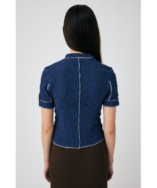 MOUSSY（マウジー）の「BICOLOR LINE ZIP ブラウス（シャツ/ブラウス・レディース・オフホワイト/ネイビー/グリーン・FREE）」の10枚目の写真