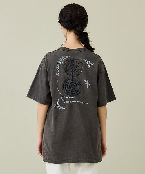 Cycle By Myob(サイクル バイ エムワイオービー)の「【Cycle/サイクル】コスミックスパイラルTEE(Tシャツ/カットソー・レディース・ホワイト/ブラック・SMALL)」の6枚目の写真