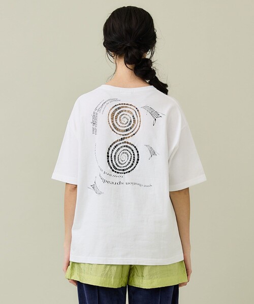Cycle By Myob(サイクル バイ エムワイオービー)の「【Cycle/サイクル】コスミックスパイラルTEE(Tシャツ/カットソー・レディース・ホワイト/ブラック・SMALL)」の14枚目の写真