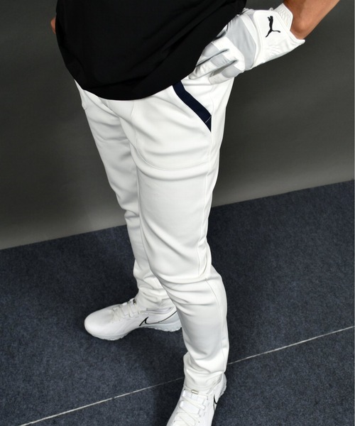 COMON GOLF（コモンゴルフ）の「ストレッチ ポンチ ジャージ素材 ポケット ラインゴルフウェア テーパード ゴルフパンツ（スウェットパンツ・メンズ・杢グレー/ネイビー/ブラック/グレー系2/グレー系3/ホワイト・M/L/XXL/XL/XXXL）」の12枚目の写真