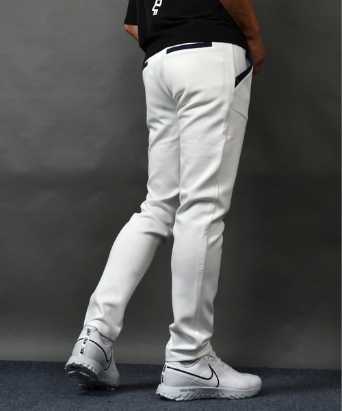 COMON GOLF（コモンゴルフ）の「ストレッチ ポンチ ジャージ素材 ポケット ラインゴルフウェア テーパード ゴルフパンツ（スウェットパンツ・メンズ・杢グレー/ネイビー/ブラック/グレー系2/グレー系3/ホワイト・M/L/XXL/XL/XXXL）」の18枚目の写真