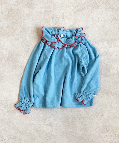 HOGAN RANCH WEAR(ホーガンランチウエア)の「パイルダブルフリルカットソー(80~150cm)(Tシャツ/カットソー・キッズ・ピンク/イエロー/ライトブルー/グレー・120/80/110/130/100/140/90/150)」の10枚目の写真