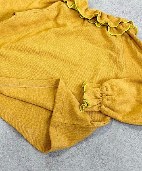 HOGAN RANCH WEAR(ホーガンランチウエア)の「パイルダブルフリルカットソー(80~150cm)(Tシャツ/カットソー・キッズ・ピンク/イエロー/ライトブルー/グレー・120/80/110/130/100/140/90/150)」の8枚目の写真