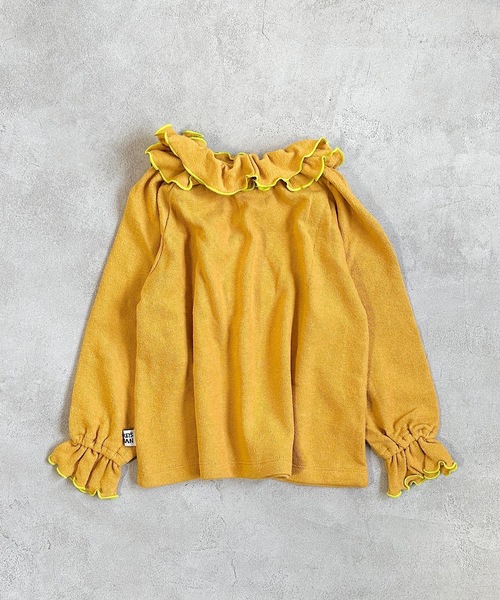 HOGAN RANCH WEAR(ホーガンランチウエア)の「パイルダブルフリルカットソー(80~150cm)(Tシャツ/カットソー・キッズ・ピンク/イエロー/ライトブルー/グレー・120/80/110/130/100/140/90/150)」の7枚目の写真