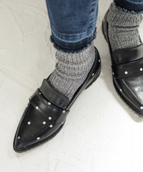 SESTO（セスト）の「ドット柄ポインテッドトゥローファー（ローファー・レディース・ブラック・22.5cm/23.0cm/23.5cm/24.0cm/24.5cm/25.0cm）」の13枚目の写真
