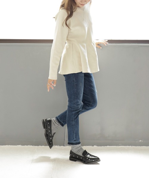 SESTO（セスト）の「ドット柄ポインテッドトゥローファー（ローファー・レディース・ブラック・22.5cm/23.0cm/23.5cm/24.0cm/24.5cm/25.0cm）」の17枚目の写真