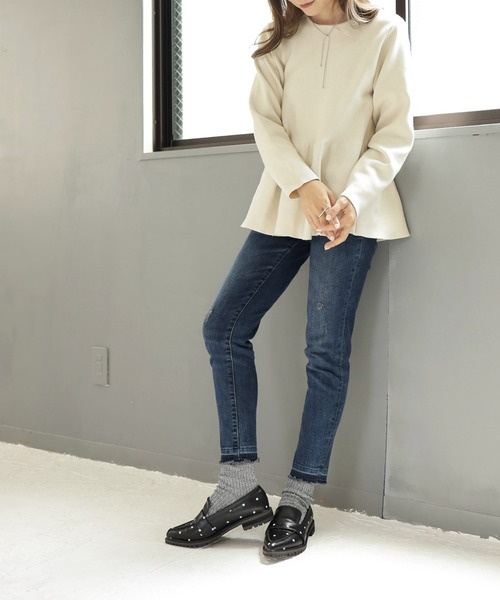 SESTO（セスト）の「ドット柄ポインテッドトゥローファー（ローファー・レディース・ブラック・22.5cm/23.0cm/23.5cm/24.0cm/24.5cm/25.0cm）」の18枚目の写真