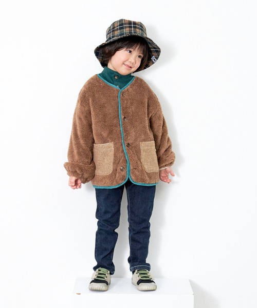 MAKE YOUR DAY（メイクユアデイ）の「ニットソーネックウォーマー（ネックウォーマー/スヌード・キッズ・グリーン/ブラウン/ブラック/レンガ・S/M/L）」の6枚目の写真