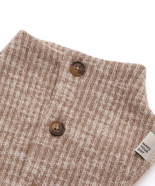 MAKE YOUR DAY（メイクユアデイ）の「ニットソーネックウォーマー（ネックウォーマー/スヌード・キッズ・グリーン/ブラウン/ブラック/レンガ・S/M/L）」の12枚目の写真