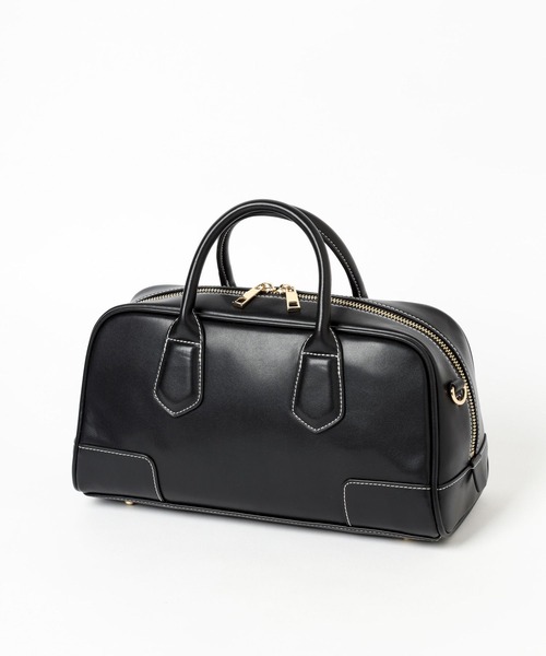 BAYFLOW（ベイフロー）の「ロゴテープ横長ボストン（ボストンバッグ・レディース・シルバー/ブラック/イエロー・FREE）」の4枚目の写真