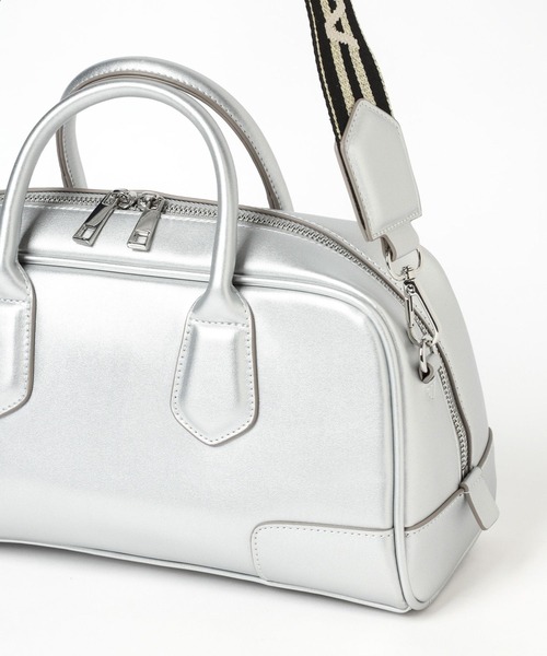 BAYFLOW（ベイフロー）の「ロゴテープ横長ボストン（ボストンバッグ・レディース・シルバー/ブラック/イエロー・FREE）」の7枚目の写真