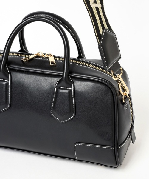 BAYFLOW（ベイフロー）の「ロゴテープ横長ボストン（ボストンバッグ・レディース・シルバー/ブラック/イエロー・FREE）」の8枚目の写真