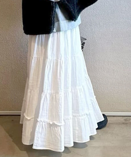 【新品】ジャーナルスタンダードラックス☆レイヤーガーゼギャザースカート JOURNAL STANDARD LUXE（ジャーナルスタンダード ラックス）の