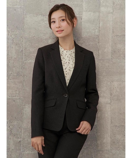 Perfect Suit FActory（パーフェクトスーツファクトリー）の「小花柄プリント　ボウタイブラウス　ベージュ/ホワイト（シャツ/ブラウス・レディース・ベージュ/オフホワイト・L/S/M）」の11枚目の写真