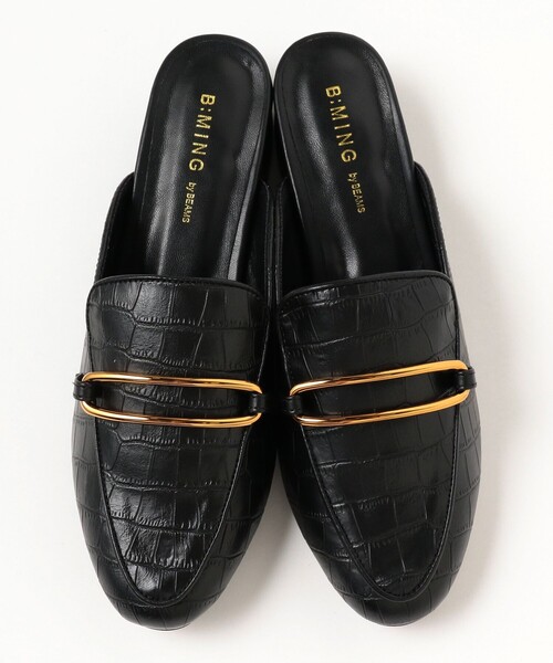 B:MING by BEAMS（ビーミングバイビームス）の「B:MING by BEAMS / 型押し ローファー ミュール（ローファー・レディース・ブラック/ブラウン・23.5/22.5/24.5）」の7枚目の写真