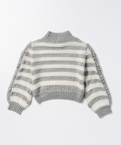 CAROLINA GLASER（カロリナ グレイサー）の「CAROLINA GLASER / ボーダーニット（ニット/セーター・レディース・グレー/クリーム・ONE SIZE）」の19枚目の写真