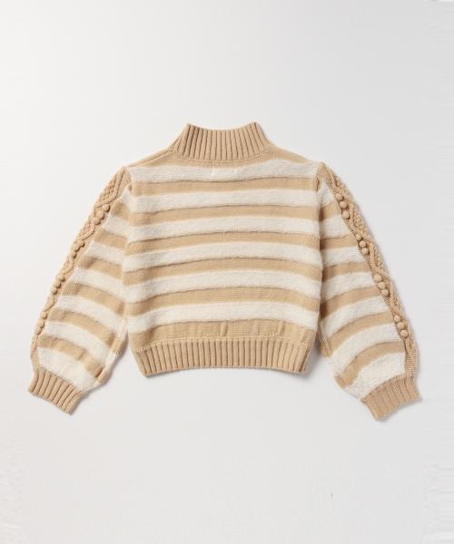 CAROLINA GLASER（カロリナ グレイサー）の「CAROLINA GLASER / ボーダーニット（ニット/セーター・レディース・グレー/クリーム・ONE SIZE）」の16枚目の写真