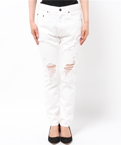 HYSTERIC GLAMOUR（ヒステリックグラマー）の「CLASH加工デニム COOL BOYS PT（デニムパンツ・レディース・ブラック/ホワイト・SMALL/XX-SMALL/X-SMALL/MEDIUM）」の3枚目の写真