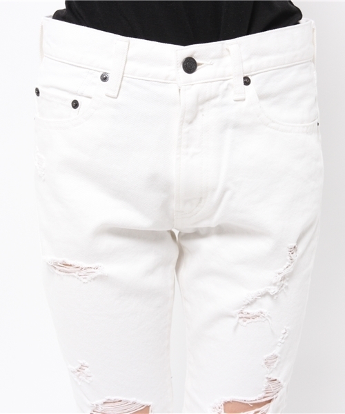 HYSTERIC GLAMOUR（ヒステリックグラマー）の「CLASH加工デニム COOL BOYS PT（デニムパンツ・レディース・ブラック/ホワイト・SMALL/XX-SMALL/X-SMALL/MEDIUM）」の6枚目の写真