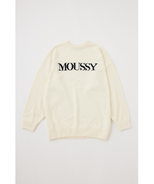 MOUSSY(マウジー)の「MOUSSY LOGO KNIT / マウジーロゴニット(ニット/セーター・レディース・オフホワイト/グレー/ベージュ/ブラック・FREE)」の13枚目の写真
