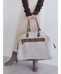 HALUHIROINE | ヘリンボーントラベルボストン(エコバッグ/サブバッグ)