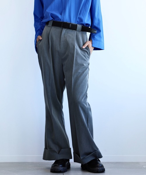 aimoha（アイモハ）の「aimoha menフォールド裾パンツ【セットアップ対応】（その他パンツ・メンズ・チョコ/グレー/ブラック/ベージュ・M/L/XL）」の9枚目の写真